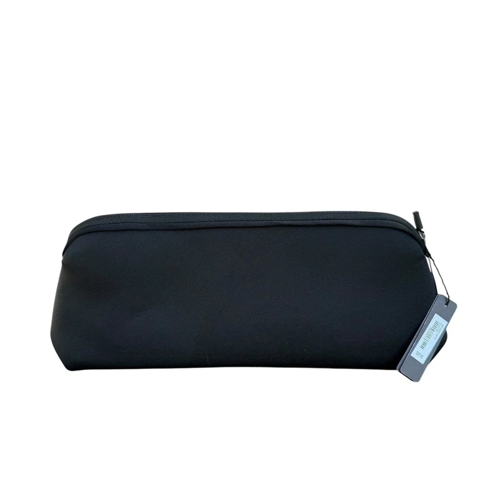 SKIMS Black Neoprene Case‎ Makeup Travel Bag Pouch Cosmetic Organizer New